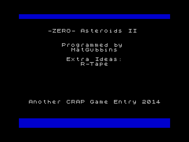 Zero Asteroids II image, screenshot or loading screen