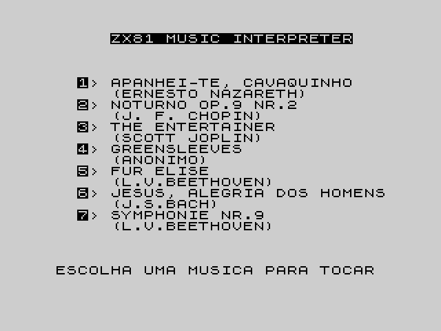 ZX81 Music Interpreter image, screenshot or loading screen
