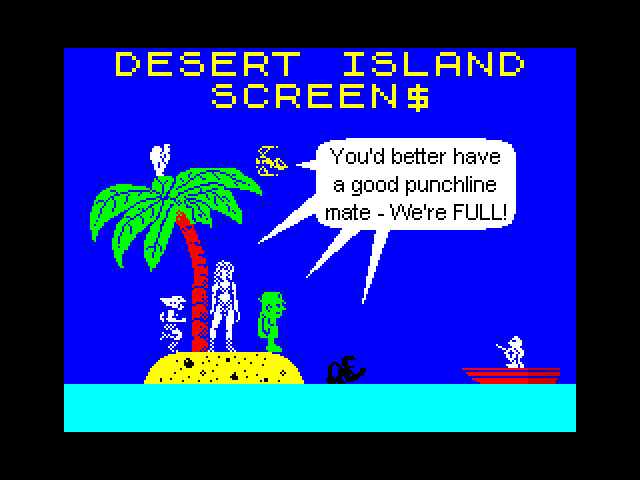 Desert Island SCREEN$ image, screenshot or loading screen