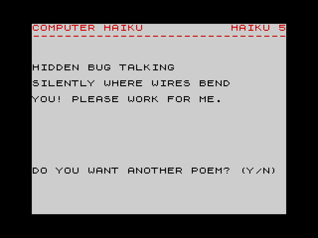 Computer Haiku image, screenshot or loading screen