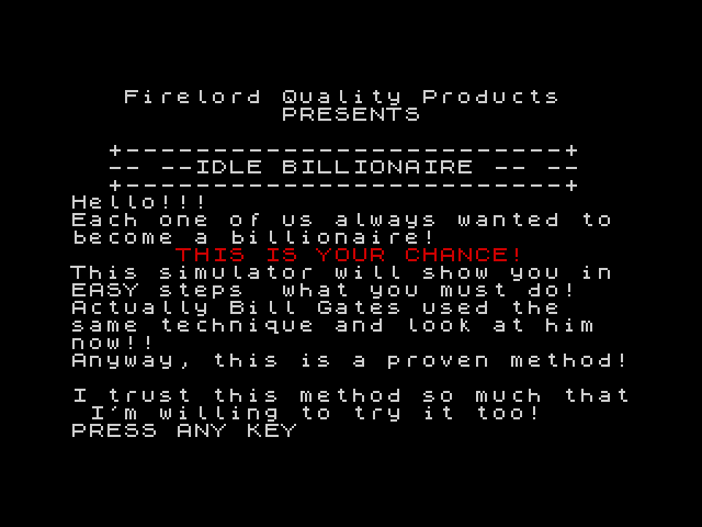 [CSSCGC] Idle Billionaire image, screenshot or loading screen