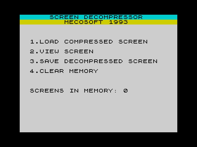 Screen Decompressor image, screenshot or loading screen