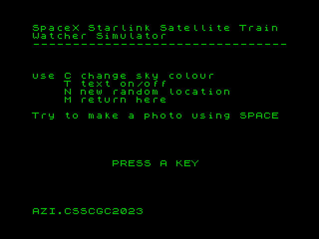 [CSSCGC] SpaceX Starlink Satellite Train Watcher Simulator image, screenshot or loading screen