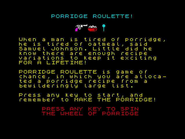 Porridge Roulette image, screenshot or loading screen