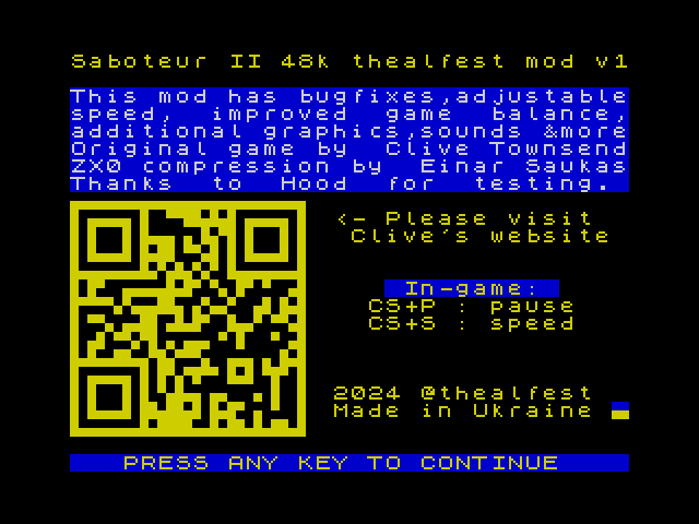 Saboteur 2 - theALFEST Version image, screenshot or loading screen