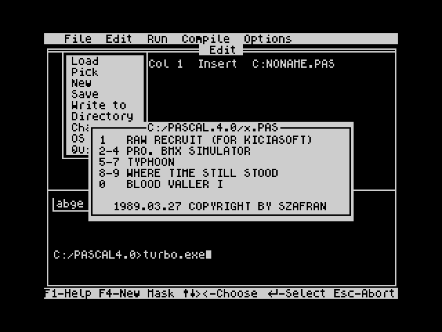 Turbo Pascal image, screenshot or loading screen