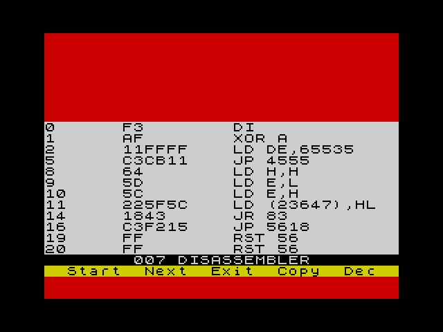007 Disassembler image, screenshot or loading screen