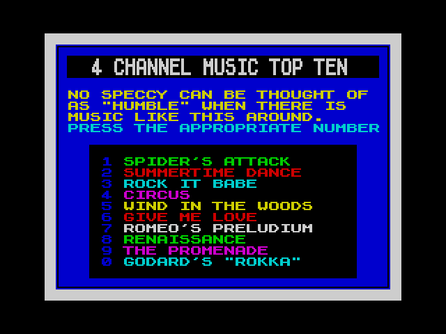 4 Channel Music Top Ten image, screenshot or loading screen