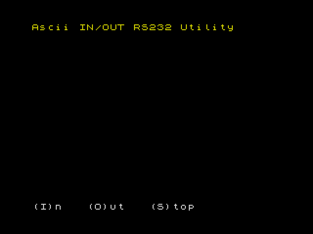 ASCII In/Out RS232 Utility image, screenshot or loading screen
