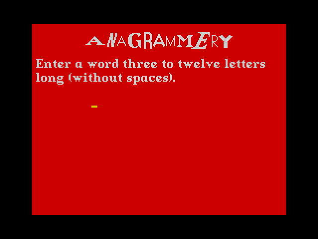 Anagrammery image, screenshot or loading screen