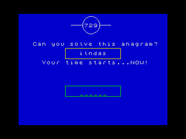 Anagrams against the Clock image, screenshot or loading screen