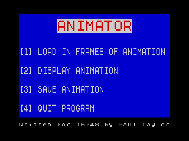 Animator image, screenshot or loading screen