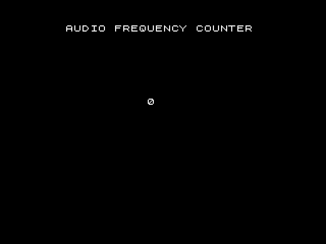 Audio Frequency Counter image, screenshot or loading screen