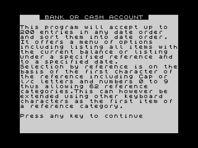 Bank or Cash Account image, screenshot or loading screen
