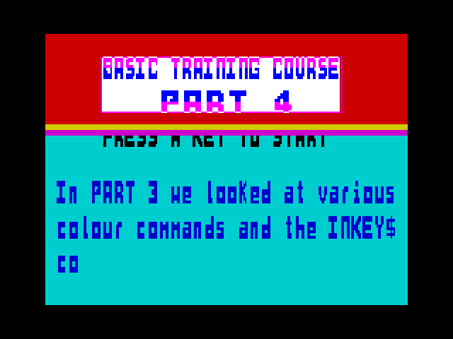 Basic Training Course Part 4 image, screenshot or loading screen