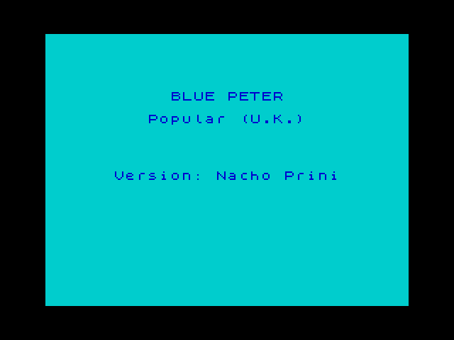 Blue Peter image, screenshot or loading screen