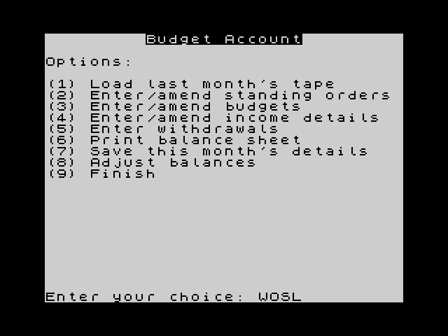 Budget Account image, screenshot or loading screen