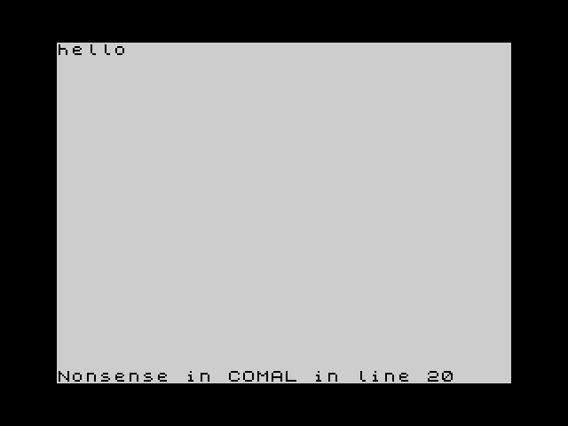 COMAL 1.0 image, screenshot or loading screen