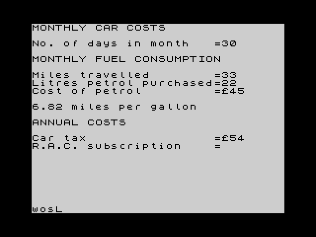 Car Costs image, screenshot or loading screen