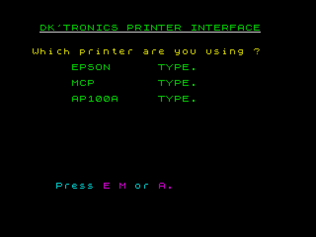 Centronics Printer Software image, screenshot or loading screen