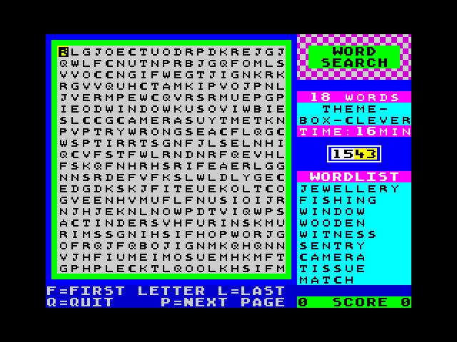 Computer-Wordsearch image, screenshot or loading screen