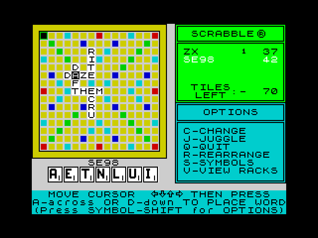 Computer Scrabble image, screenshot or loading screen