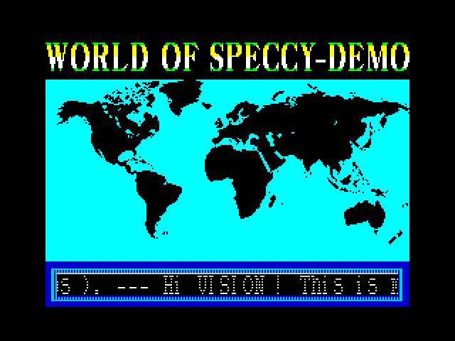Demo 3: World of Speccy image, screenshot or loading screen