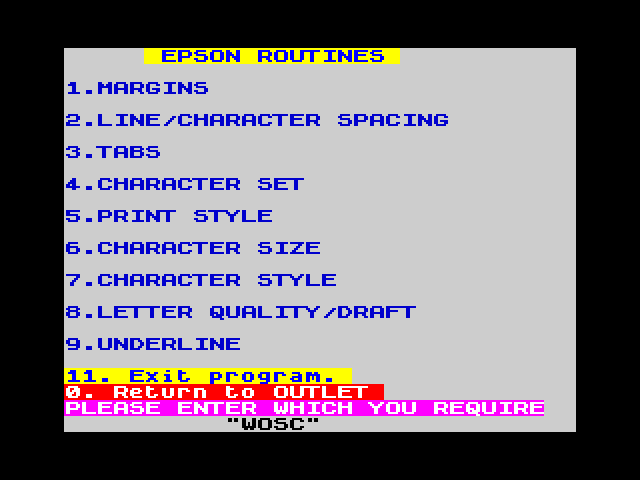 Epson Printer Control Codes image, screenshot or loading screen