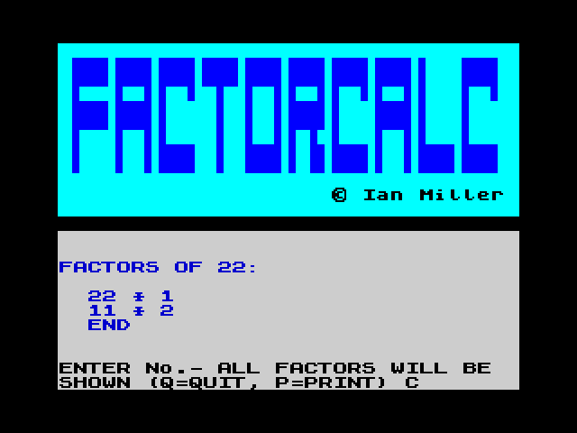 Factorcalc image, screenshot or loading screen