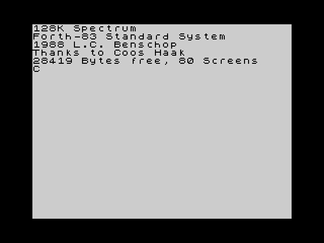 Forth-83 image, screenshot or loading screen