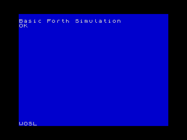 FORTH Simulator image, screenshot or loading screen