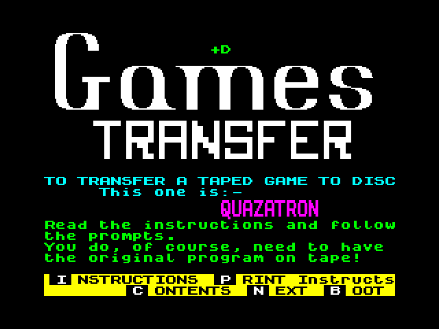 Games Transfer: Quazatron image, screenshot or loading screen