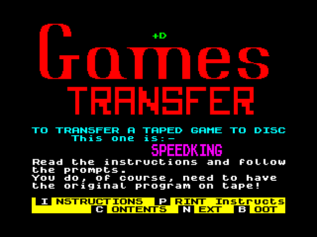 Games Transfer: Speed King image, screenshot or loading screen