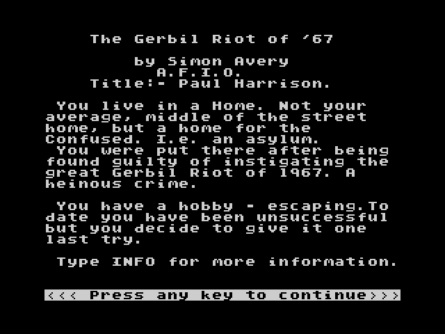 The Gerbil Riot of '67 image, screenshot or loading screen