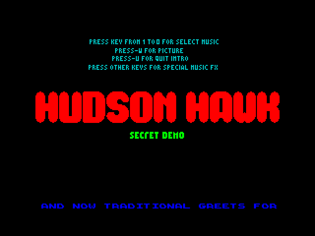 Hudson Hawk Secret Demo image, screenshot or loading screen
