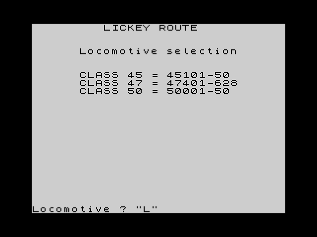 Lickey Route image, screenshot or loading screen