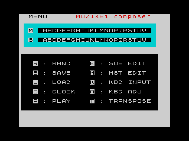 MUZIX 81 Composer image, screenshot or loading screen
