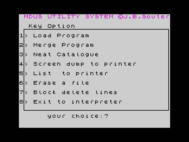 Microdrive Utility System image, screenshot or loading screen