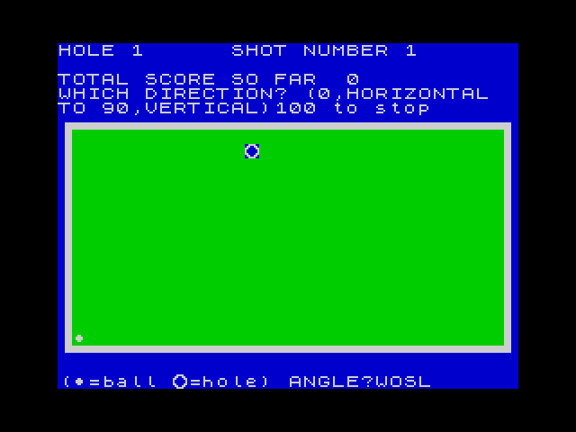 Nine Hole Golf image, screenshot or loading screen