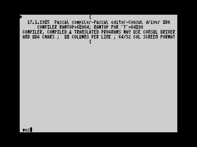 Pascal HP80 image, screenshot or loading screen