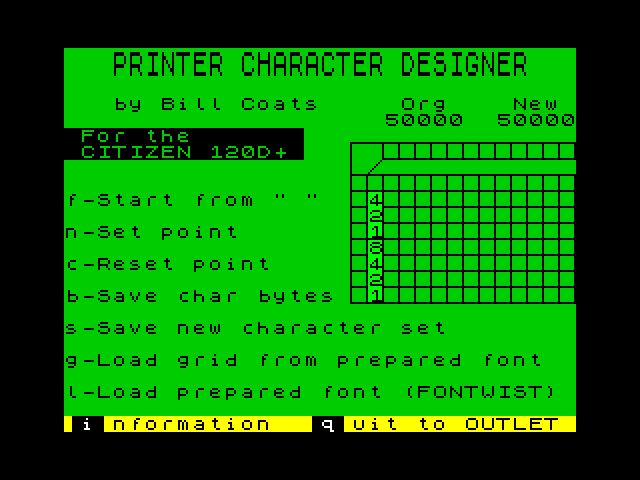 Printer Character Designer image, screenshot or loading screen