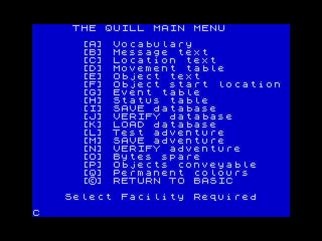The Quill Adventure System image, screenshot or loading screen