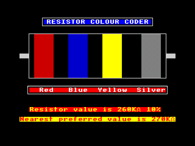 Resistor Colour Coder image, screenshot or loading screen