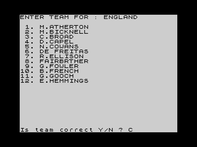 Revised Champions of Cricket 1994 image, screenshot or loading screen