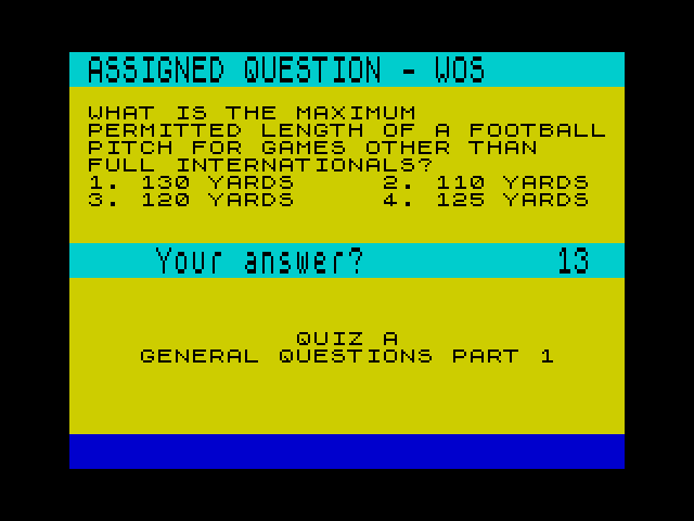 Rothmans Football Quick Quiz Volume 1 image, screenshot or loading screen