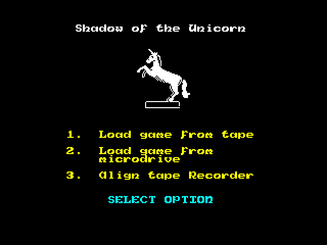 Shadow of the Unicorn ROM Loader image, screenshot or loading screen