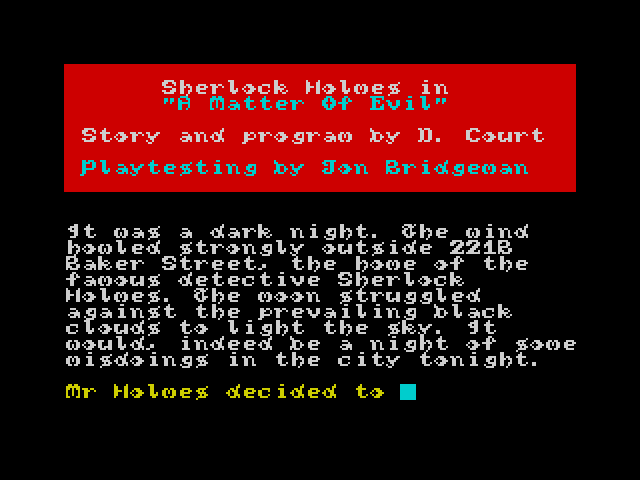 Sherlock Holmes: A Matter of Evil image, screenshot or loading screen