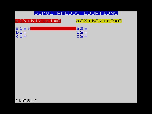 Simultaneous Equations image, screenshot or loading screen