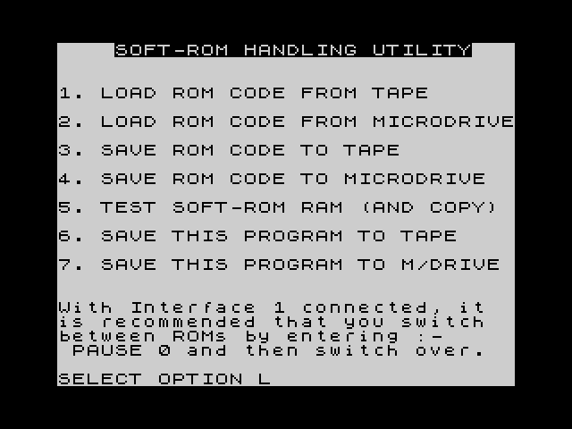 Soft-ROM image, screenshot or loading screen