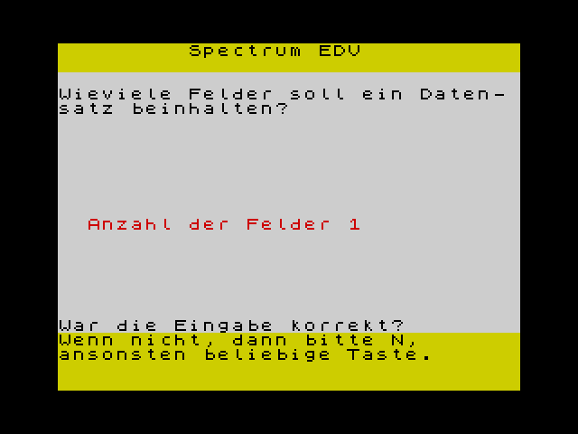 Spectrum EDV image, screenshot or loading screen